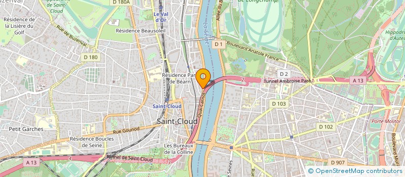 localisation de l'entreprise BELNAK à SAINT CLOUD