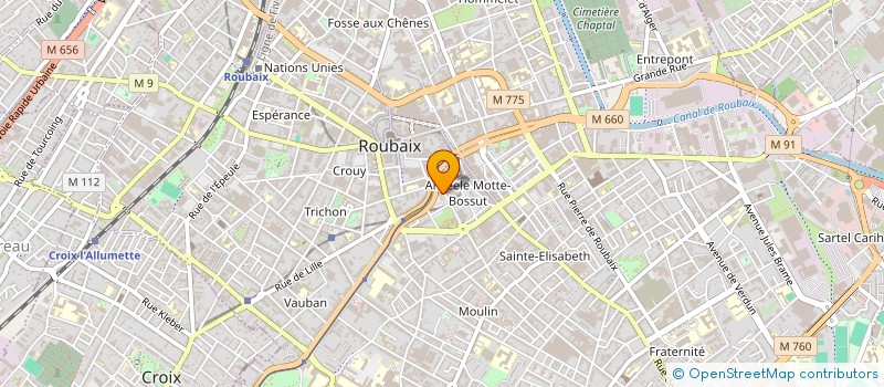 localisation de l'entreprise BELOOK à ROUBAIX