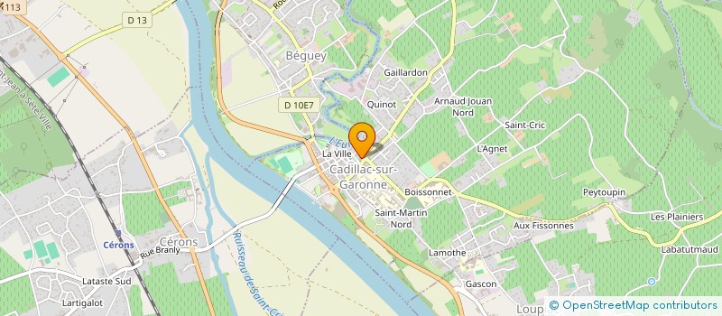 localisation de l'entreprise BELOSIM AZUR  CADILLAC-SUR-GARONNE