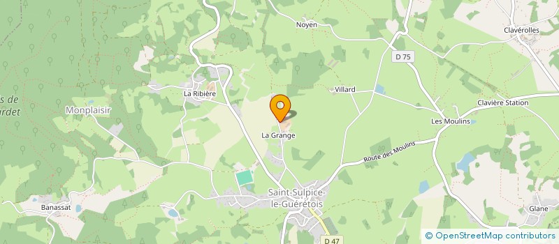 localisation de l'entreprise BELOT FABRICE  SAINT-SULPICE-LE-GUERETOIS