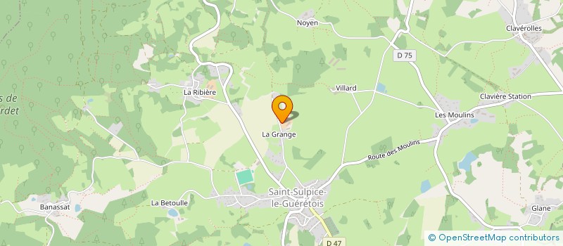localisation de l'entreprise BELOT FABRICE  SAINT-SULPICE-LE-GUERETOIS