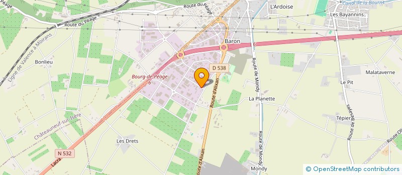 localisation de l'entreprise BELOUVE  BOURG-DE-PEAGE