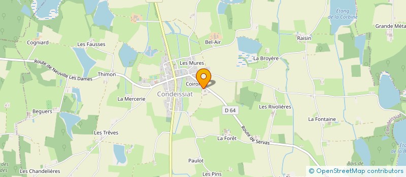 localisation de l'entreprise BELOUZARD TRANSPORTS à CONDEISSIAT