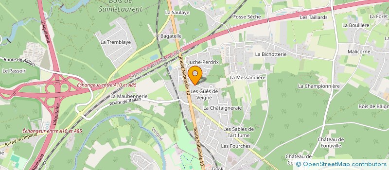 localisation de l'entreprise BELOVERGNE  VEIGNE