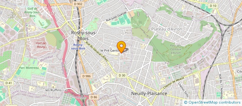 localisation de l'entreprise BELRENOV à ROSNY-SOUS-BOIS