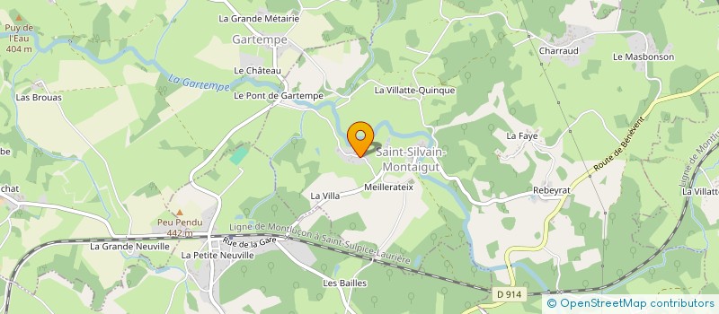 localisation de l'entreprise BELU à SAINT-SILVAIN-MONTAIGUT