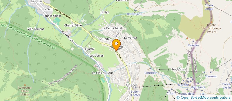 localisation de l'entreprise BELUS à CHATEL