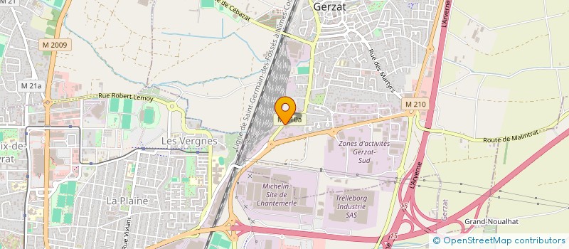 localisation de l'entreprise BELVA HYDRAULIQUE  GERZAT