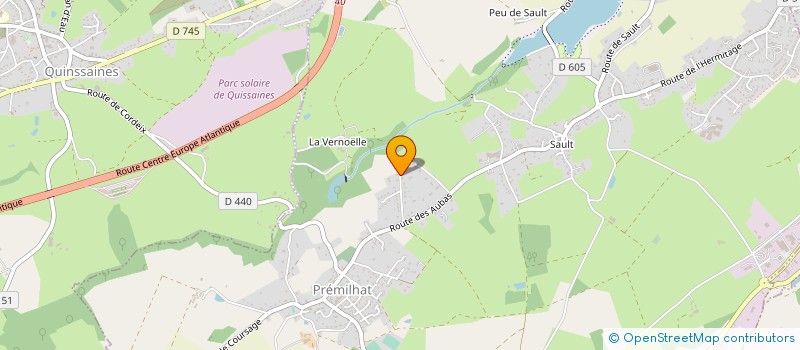 localisation de l'entreprise BELVEDERE à PREMILHAT