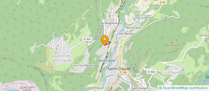 localisation de l'entreprise BELVEDERE  SAINT-CLAUDE