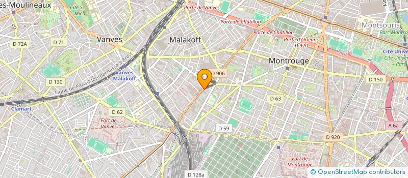 localisation de l'entreprise BELVEDERE  MONTROUGE