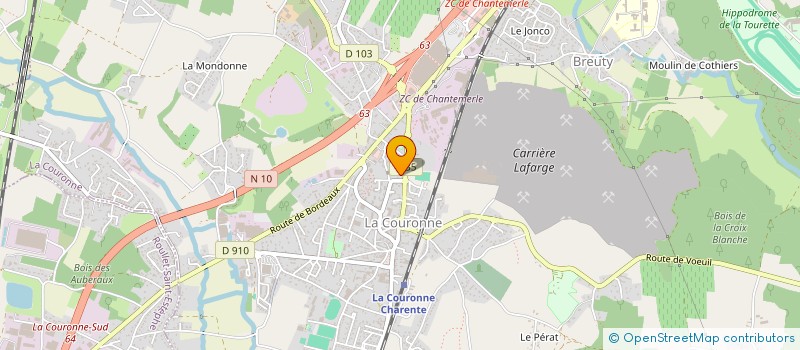 localisation de l'entreprise BELYA à LA COURONNE