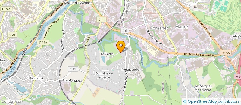 localisation de l'entreprise BEM à LIMOGES