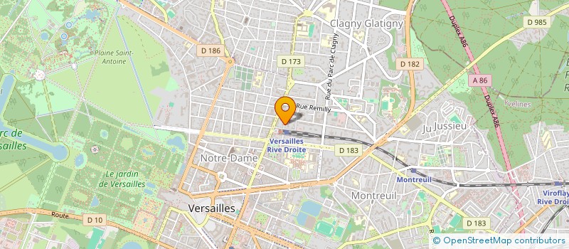 localisation de l'entreprise BEM HOLDING à VERSAILLES