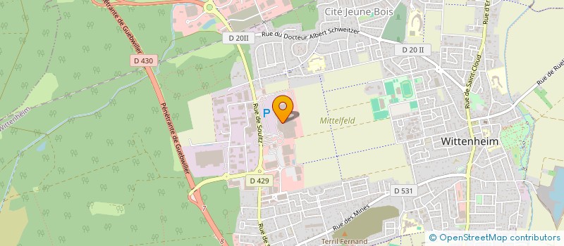 localisation de l'entreprise BEMAFLOR  WITTENHEIM