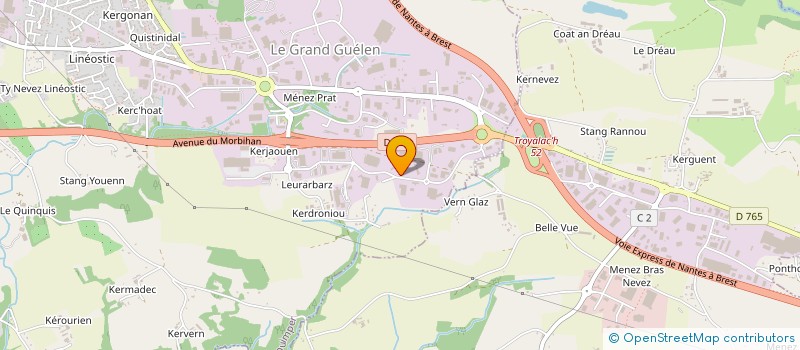 localisation de l'entreprise BEMO BRETAGNE à QUIMPER