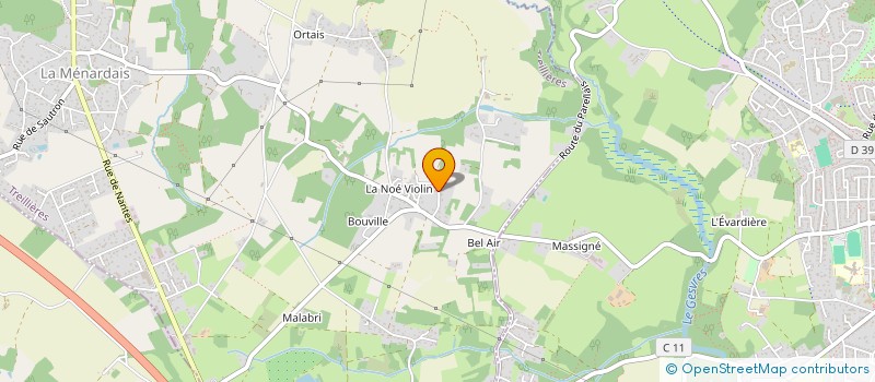 localisation de l'entreprise BEMP SCI  TREILLIERES