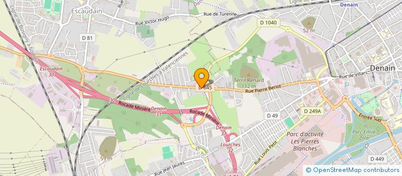 localisation de l'entreprise BEN AUTOS à ESCAUDAIN