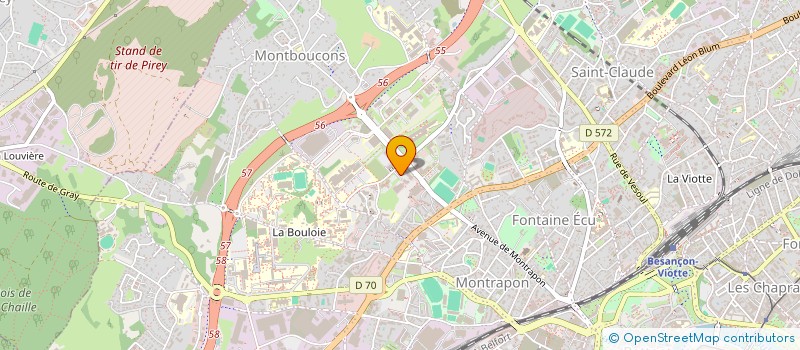 localisation de l'entreprise BEN-BFC  BESANCON