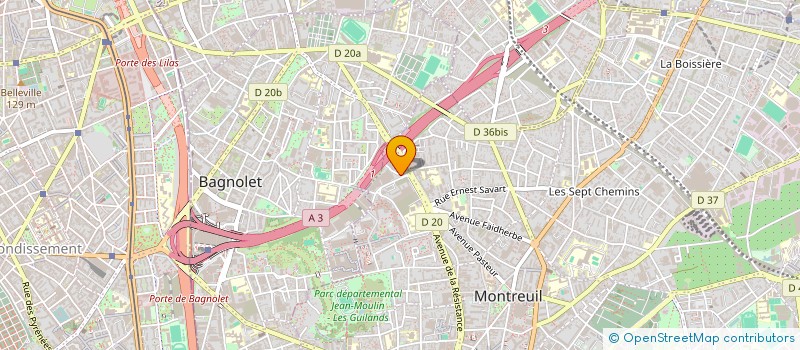 localisation de l'entreprise BEN BREAK à MONTREUIL