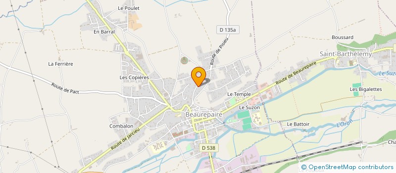 localisation de l'entreprise BEN'ETANCHEITE à BEAUREPAIRE