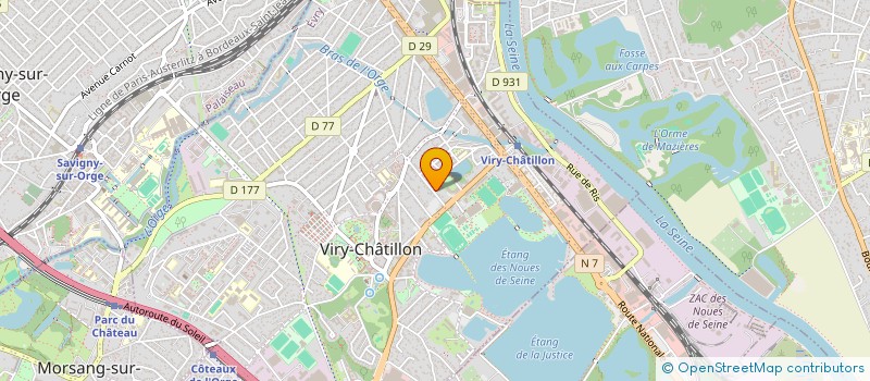 localisation de l'entreprise BEN-IMMONEGOCE à VIRY-CHATILLON