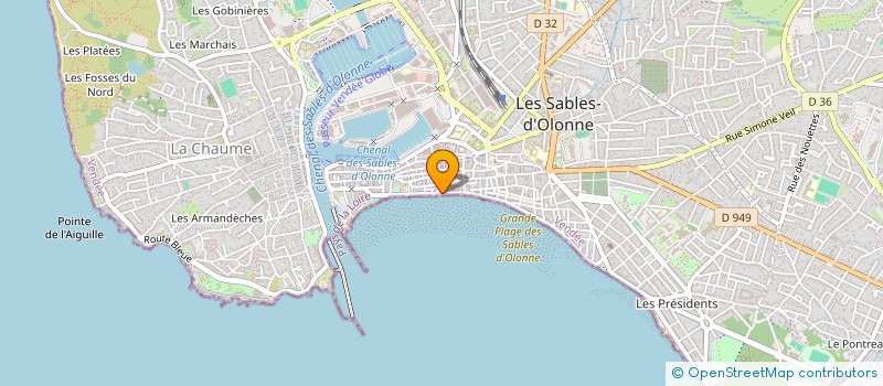 localisation de l'entreprise BEN'S FOOD à LES SABLES-D'OLONNE