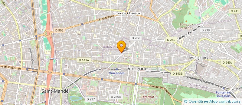 localisation de l'entreprise BEN TELECOM à VINCENNES