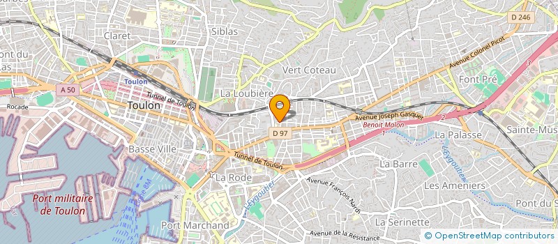 localisation de l'entreprise BEN TRANSPORT à TOULON