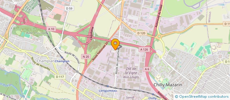 localisation de l'entreprise BEN TRANSPORT  CHILLY-MAZARIN