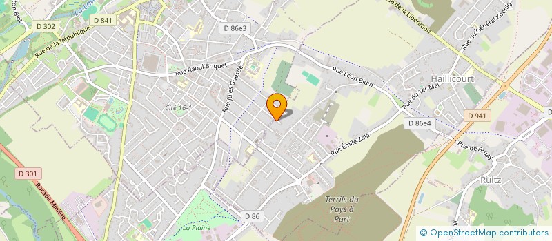 localisation de l'entreprise BEN'TRANSPORTS  HAILLICOURT