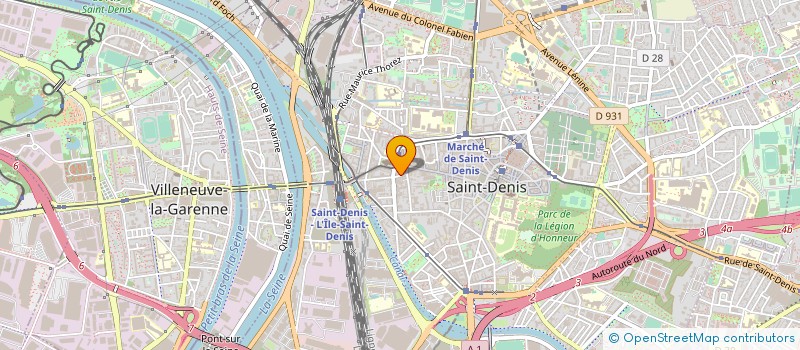 localisation de l'entreprise BEN VITRERIES MIROITERIES à SAINT-DENIS