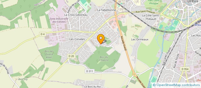 localisation de l'entreprise BEN3BEL28 à VERNOUILLET