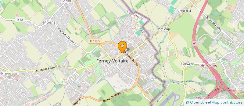 localisation de l'entreprise BENA SMASH à FERNEY-VOLTAIRE