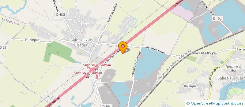 localisation de l'entreprise BENAC BETON  SAINT-ELIX-LE-CHATEAU