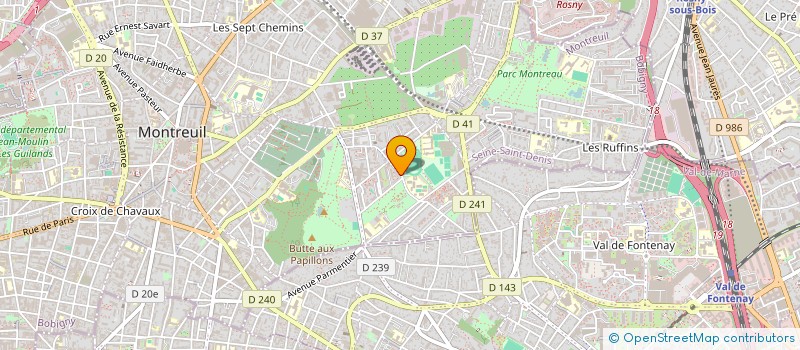 localisation de l'entreprise BENAHM LIVRAISON TRANSPORT à MONTREUIL