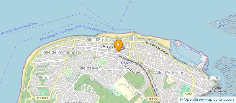 localisation de l'entreprise BENAK à ARCACHON