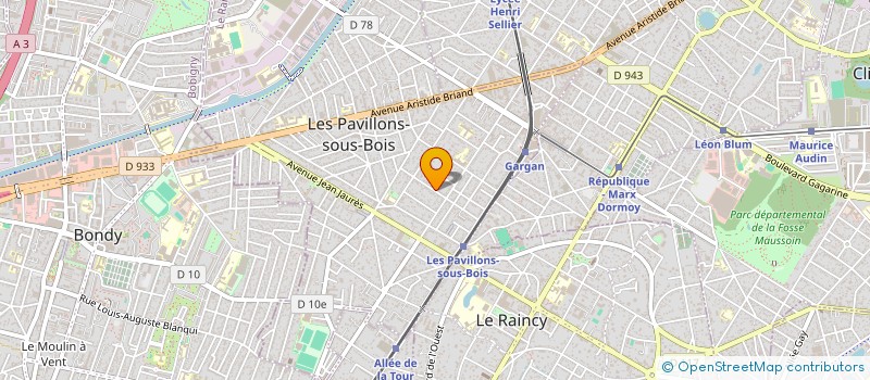 localisation de l'entreprise BENAL CONSTRUCTION à LES PAVILLONS-SOUS-BOIS