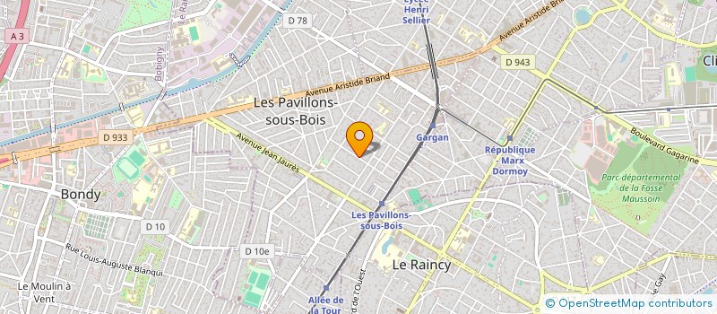 localisation de l'entreprise BENAL LOCATION à LES PAVILLONS-SOUS-BOIS