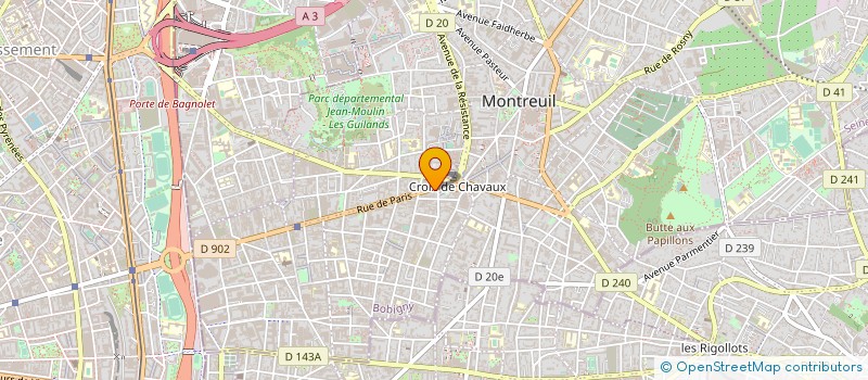 localisation de l'entreprise BENAM'S à MONTREUIL