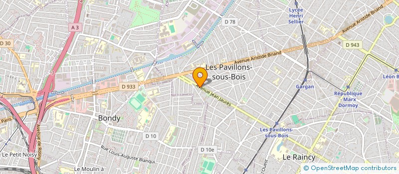 localisation de l'entreprise BENAUTO à LES PAVILLONS-SOUS-BOIS
