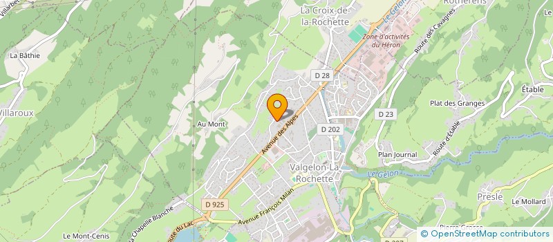 localisation de l'entreprise BENAY FRERES MICHEL ET LUCIEN  VALGELON-LA ROCHETTE