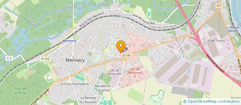 localisation de l'entreprise BENAYAH à MENNECY