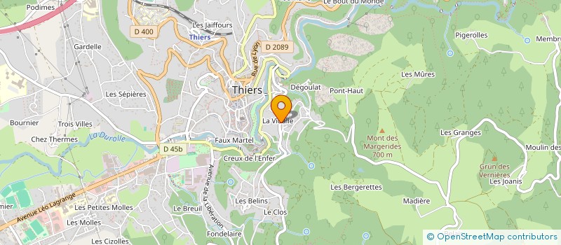 localisation de l'entreprise BENAZ PROD  THIERS