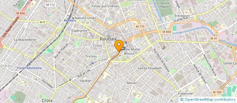 localisation de l'entreprise BENAZA à ROUBAIX