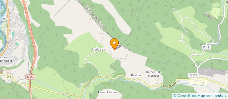 localisation de l'entreprise BENDU à ARABAUX
