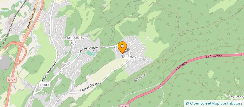 localisation de l'entreprise BENEDAV  TALLENAY