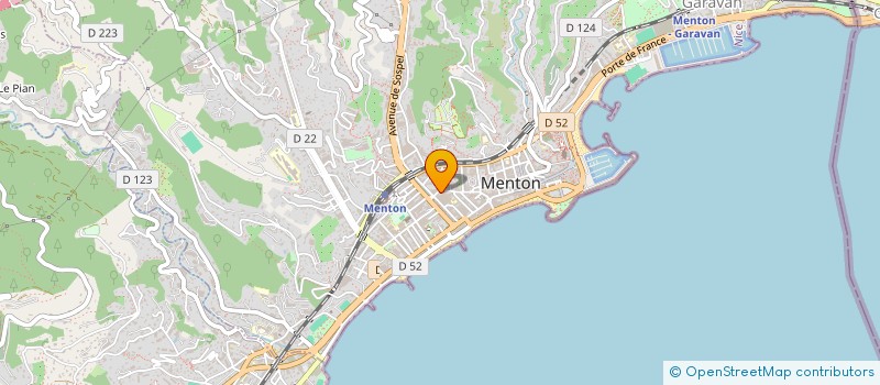 localisation de l'entreprise BENEDETTI STUDIO à MENTON