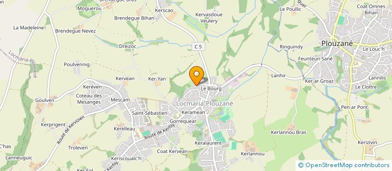 localisation de l'entreprise BENEDICTE VOURCH  LOCMARIA-PLOUZANE