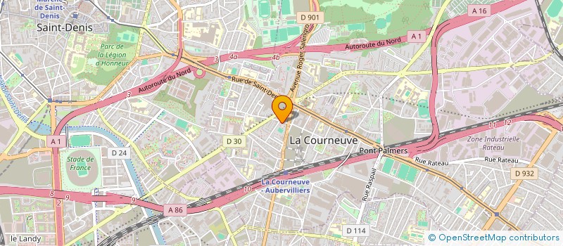 localisation de l'entreprise BENEDICTION BATIMENT ELECTRICITE GENERALE à LA COURNEUVE